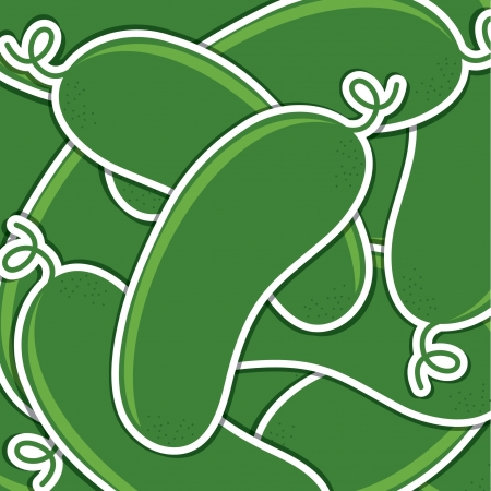 Cucumber background card のイラスト素材