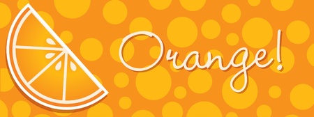 Bright orange wedge banner in vector format のイラスト素材
