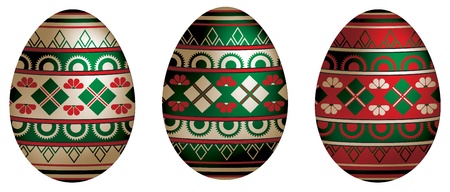 Russian style Easter eggs のイラスト素材