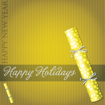 Happy Holidays bubble cracker cardのイラスト素材