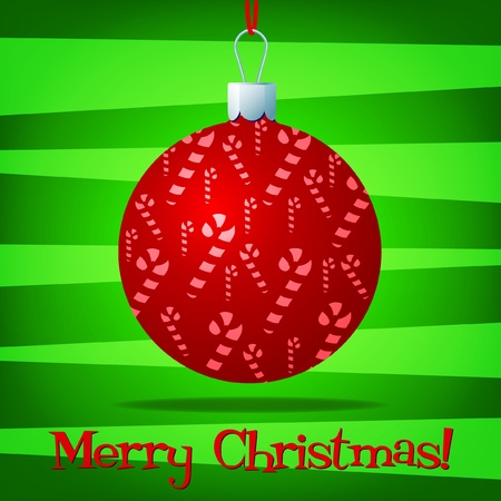 Bright bauble fun Christmas card のイラスト素材