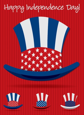 Uncle Sam Patriotic hat set in vector format のイラスト素材