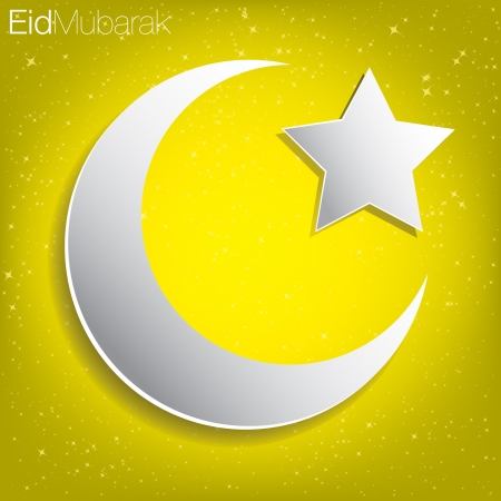 Eid Mubarak  Blessed Eid  card in vector format のイラスト素材