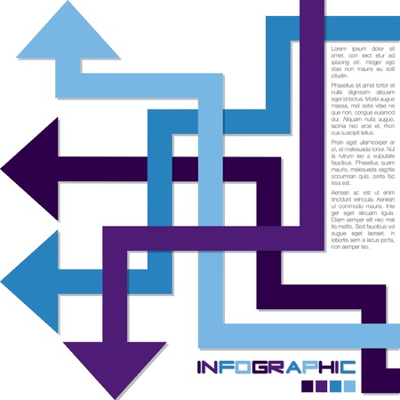 Bright infographic arrows in vector format のイラスト素材