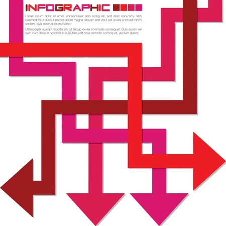 Bright infographic arrows in vector format のイラスト素材