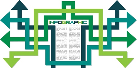 Bright infographic arrows in vector format 