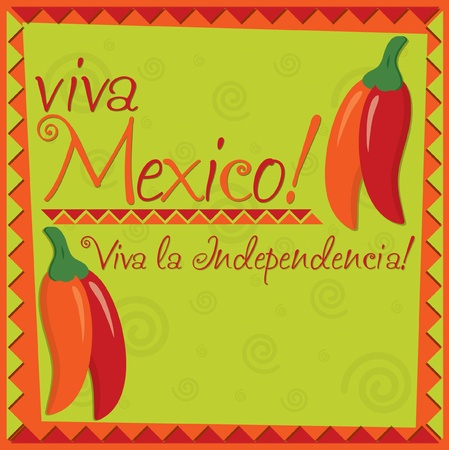 Mexican Independence Day card in vector format のイラスト素材