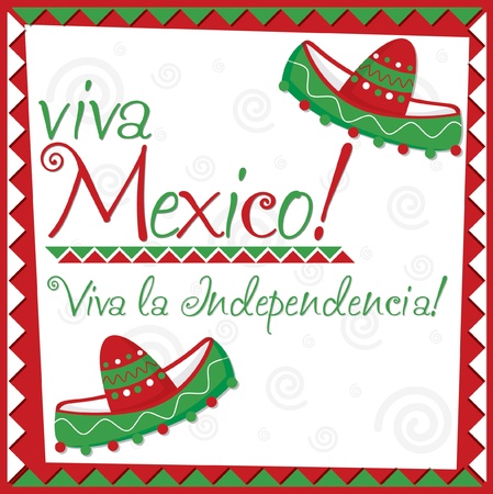 Mexican Independence Day card in vector format のイラスト素材