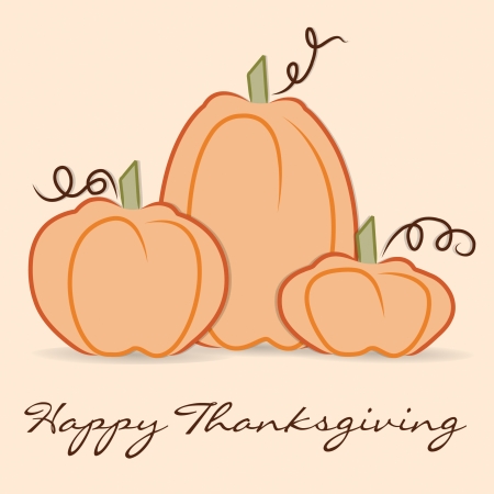 Hand drawn pumpkin Thanksgiving card in vector format のイラスト素材