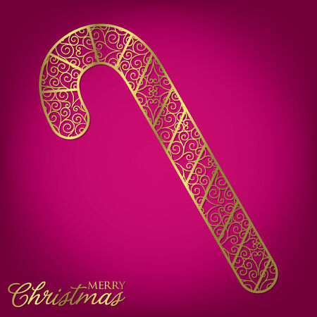Elegant filigree Christmas card in vector format のイラスト素材