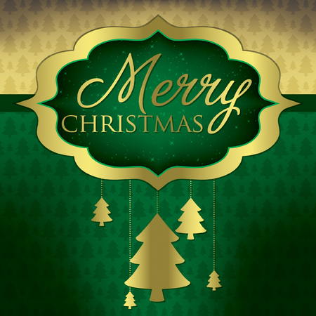 Elegant hanging decoration Christmas card in vector format のイラスト素材