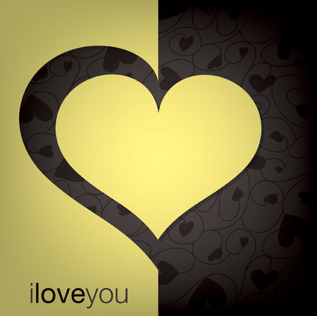 Cut out heart card in vector format のイラスト素材