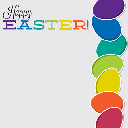 Bright retro Happy Easter card in vector format のイラスト素材