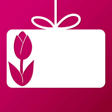 Flower cut out tag card in vector format のイラスト素材