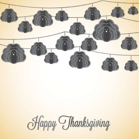 Elegant string Thanksgiving card in vector format.のイラスト素材