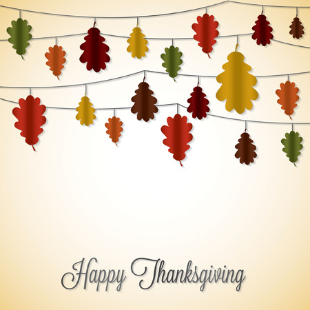 Elegant string Thanksgiving card in vector format.のイラスト素材