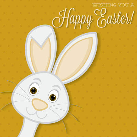 Bright Easter bunny card in vector format.のイラスト素材