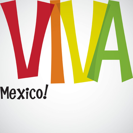 Bright typographic Viva Mexico card in vector format.のイラスト素材