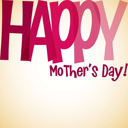 Bright typographic Mother's Day card in vector format.のイラスト素材