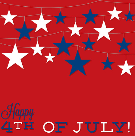 String of stars Independence Day card in vector format.のイラスト素材