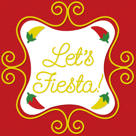 Curly sign Mexican card in vector format.のイラスト素材