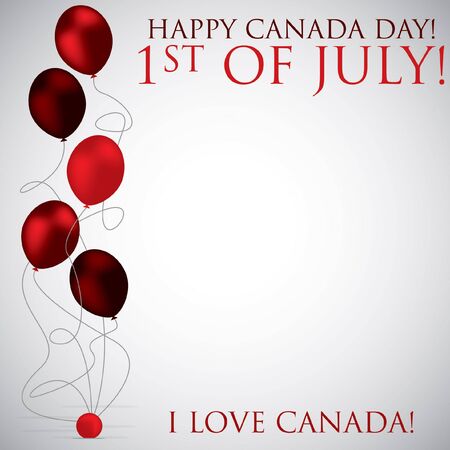 Balloon Canada Day card in vector format.のイラスト素材