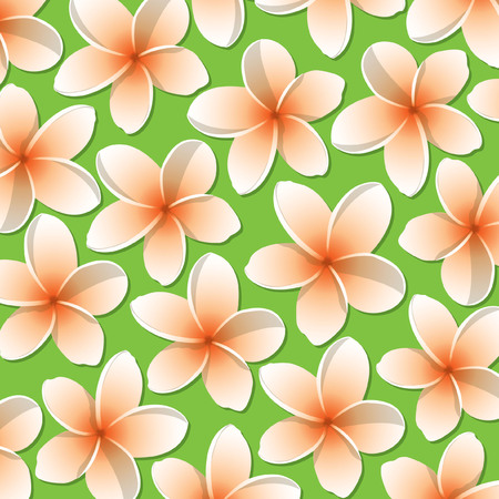 Bright frangipani pattern in vector format.のイラスト素材