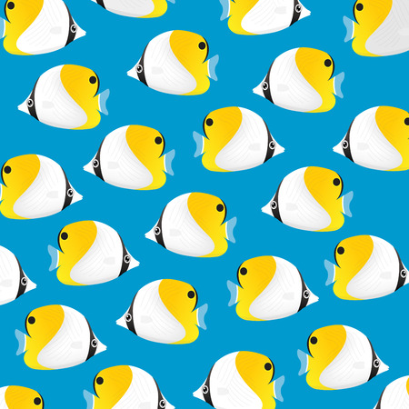 Bright angelfish pattern in vector format.のイラスト素材