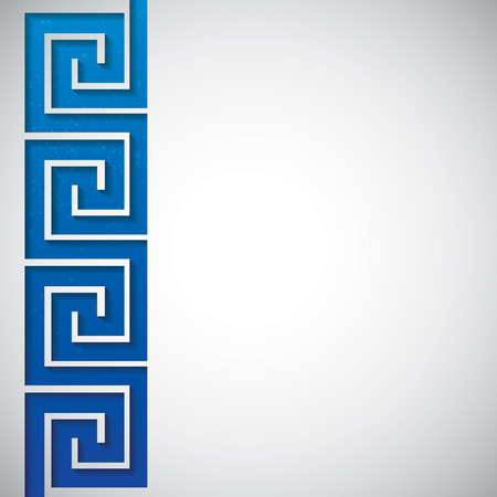 Cut out Greek meander card in vector format.のイラスト素材