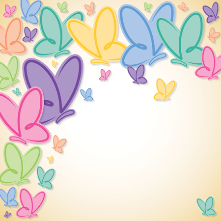 Soft butterfly background in vector format.のイラスト素材