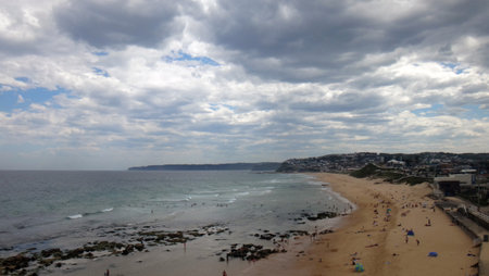 Waterfront scene of Newcastle, NSW Central Coast Australia.のeditorial素材
