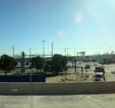 Scene of Los Angeles Terminal Island, California, USA.