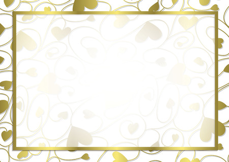 Swirly heart border in vector format.のイラスト素材