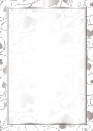 Swirly heart border in vector format.のイラスト素材