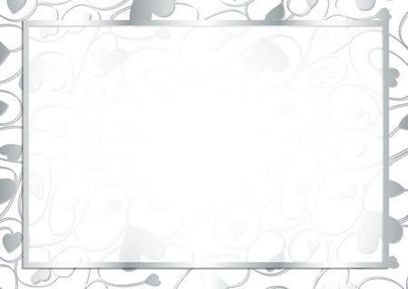 Swirly heart border in vector format.のイラスト素材