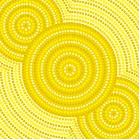 Riverbank abstract Aboriginal dot painting in vector formatのイラスト素材