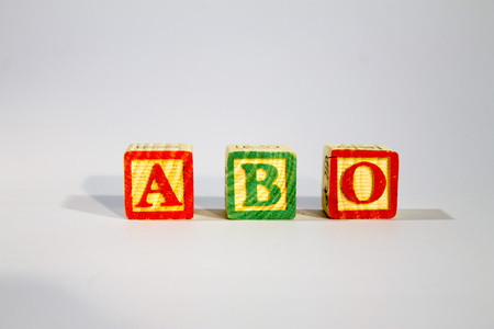 Wooden Alphabet Block Spelling ABC,ABC's blocksの写真素材