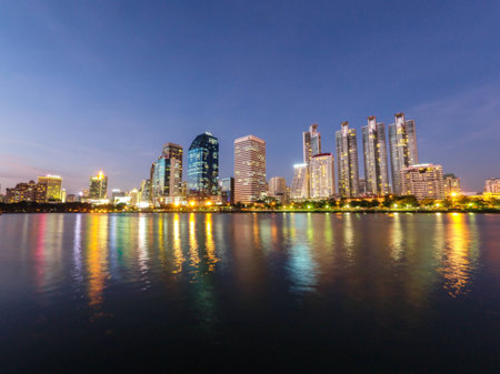 Nightscape of bangkokの写真素材