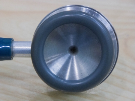 the bell side of stethoscopeの写真素材