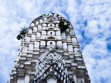 The top of the Khmer style prang located on the Apti 