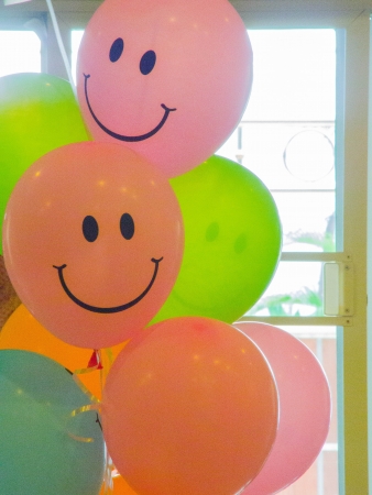 The balloons in an engagement day の写真素材