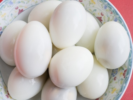 Boiled eggs are nutritional food with high protein contents の写真素材