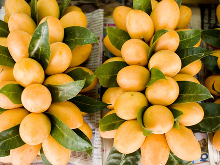 The tropical fruits that are yellow in color and  have sweet flavor when ripe 