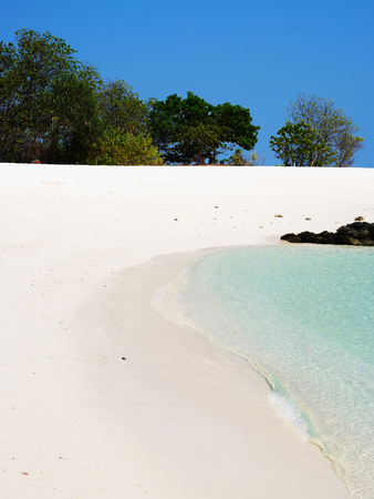 A golden sand beach on koh kai island in Andaman Sea of Thailand. This photo was taken in March 2015.の写真素材