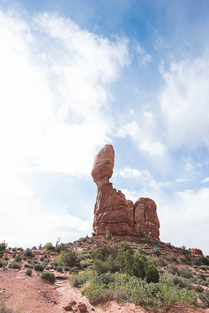One of the most impressive landmark of Arches National Park , Utah State.の写真素材