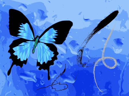 Butterfly ground waterのイラスト素材