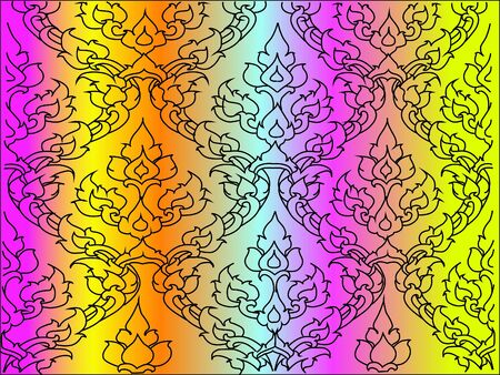 pattern wallpaper Thaiのイラスト素材