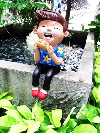  boy sculpture thaiの写真素材