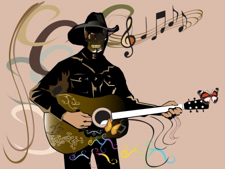 cowboys musicのイラスト素材