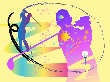 golf swingのイラスト素材